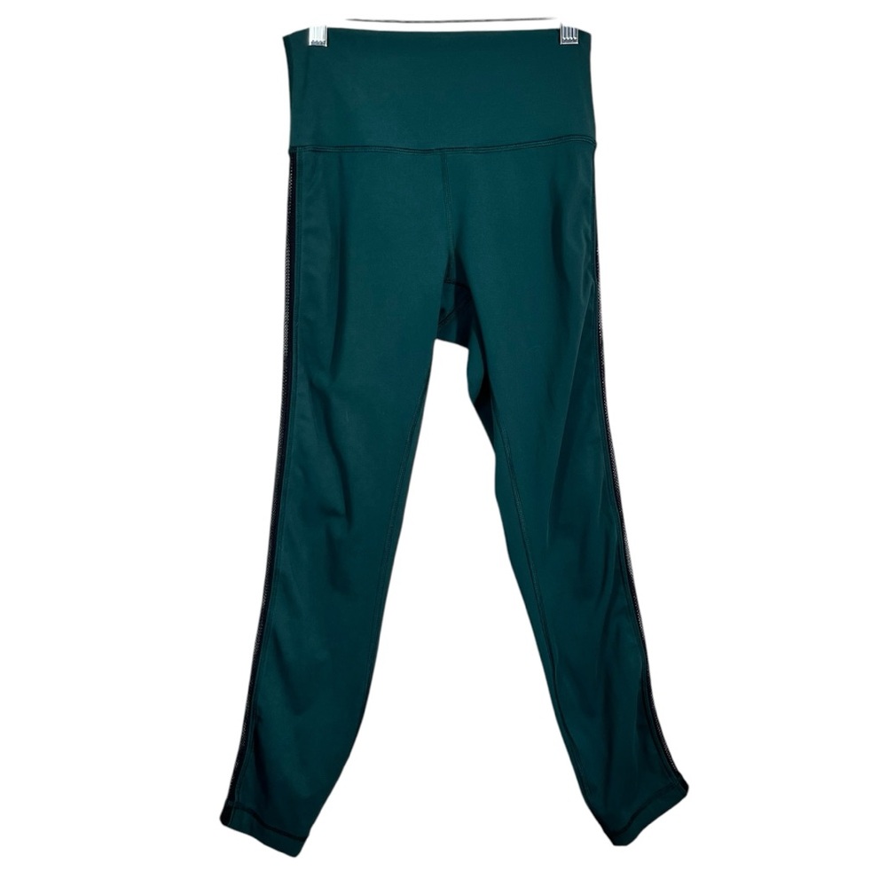 Lululemon High Times Wing Mesh Leggings Deep Green W5AC1S Luxtreme Size 6 Gym
